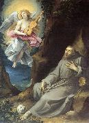 GIuseppe Cesari Called Cavaliere arpino St Francis Consoled by an Angel painting